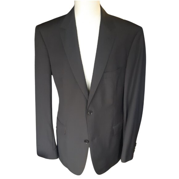 Hugo Boss 2 Piece Black Suit Lanificio Cerruti Nobility SZ 40R - Picture 1 of 16